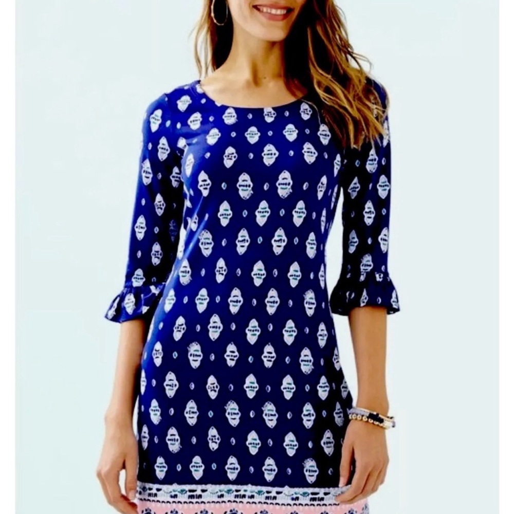Lilly Pulitzer UPF 50+ Sophie Ruffle Dress Glow Up Size L